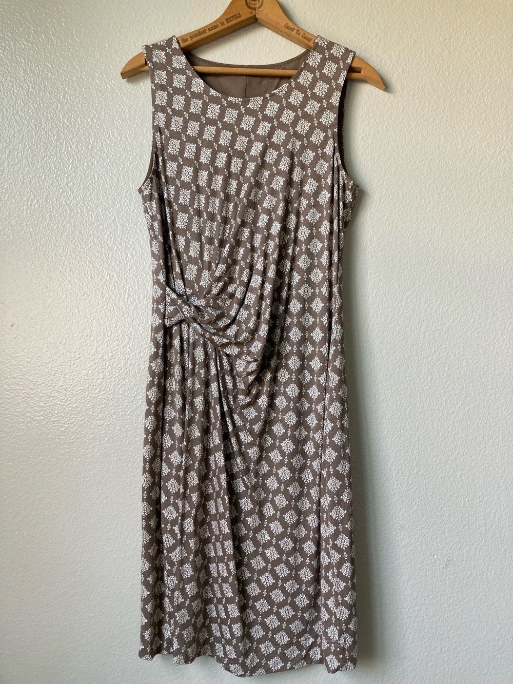Garnet Hill Twist Front Medallion Print Sleeveless stretch Dress sz 10
